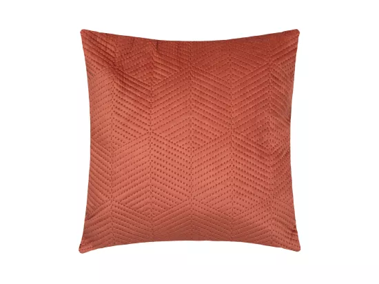 Coussin déhoussable Terracotta en Velours embossé 40 x 40 cm