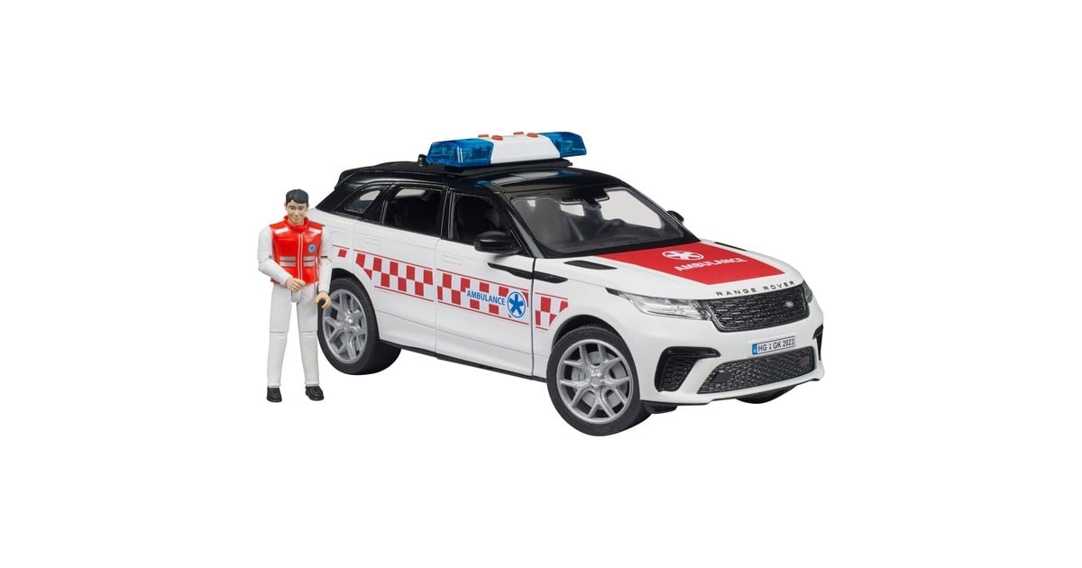 bruderRange Rover Velar ambulance met chauffeur en licht en geluid Modelvoertuig  (02885)