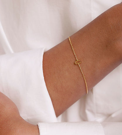Design Letters Armband - U - 18 Karat vergoldet