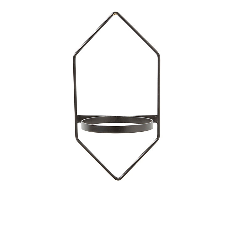 Support pour pot GoodHome noir hexagonal