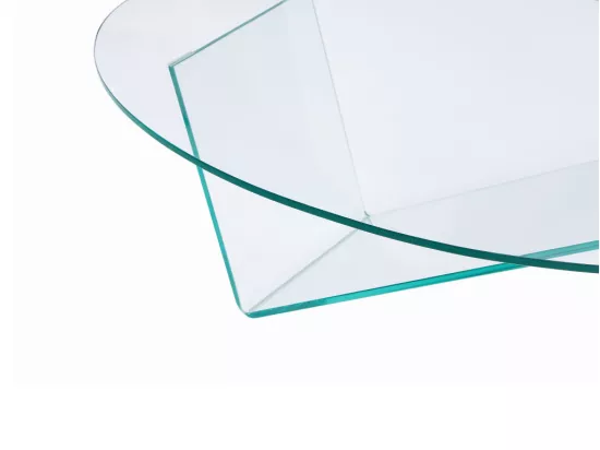 Table basse en verre trempé - Transparent - ELOWEN