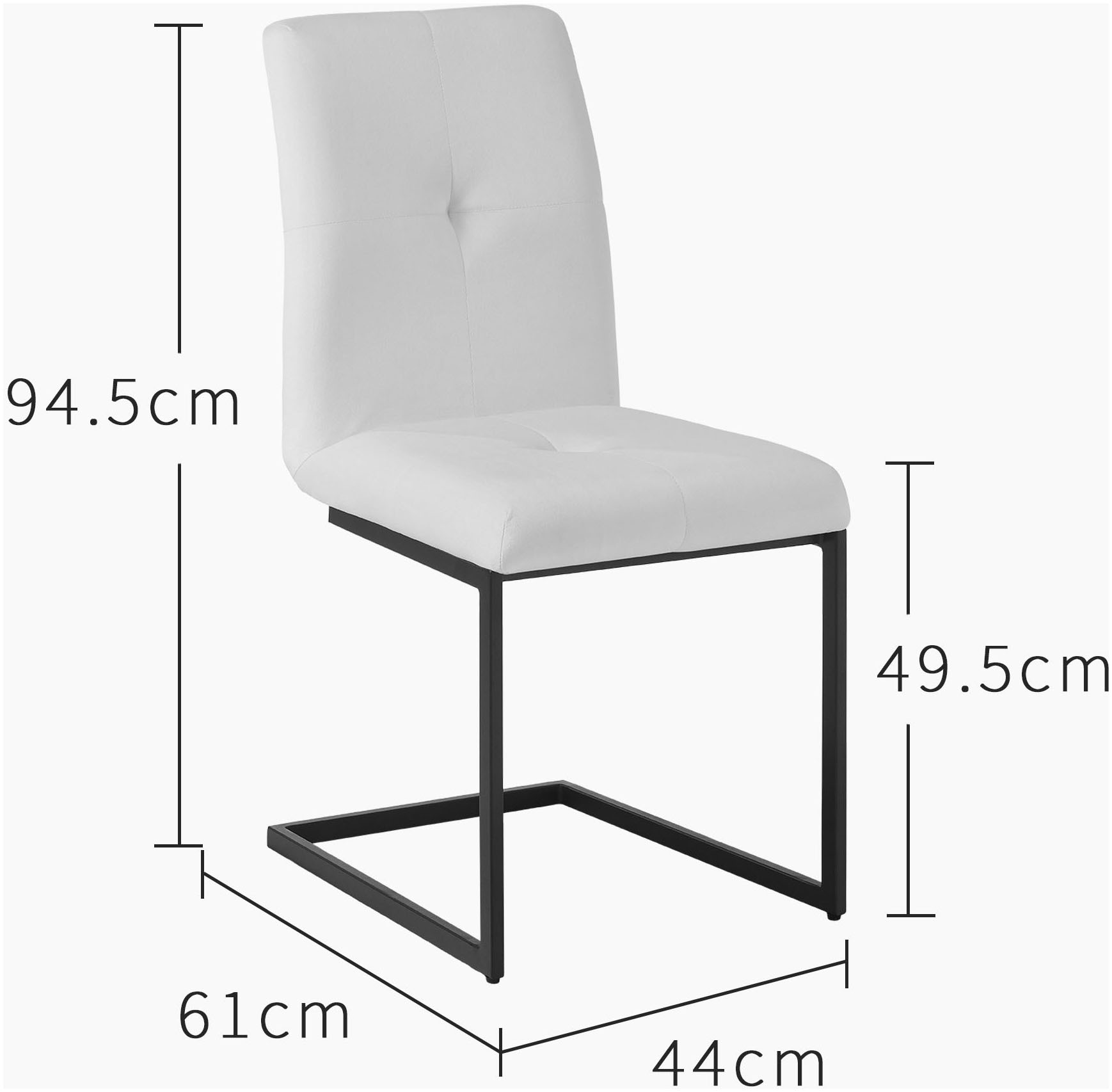 GOODproduct Essgruppe »Vendy, Esstisch ausziehbar plus 6 Freischwinger« Set, Esstisch ausziehbar 160 - 210 cm plus 6 Esszimmerstühle, 7 Stk. tlg. pflegeleichte Strukturstoff-Stühle, 3D-Steppung, ausziehbarer Tisch