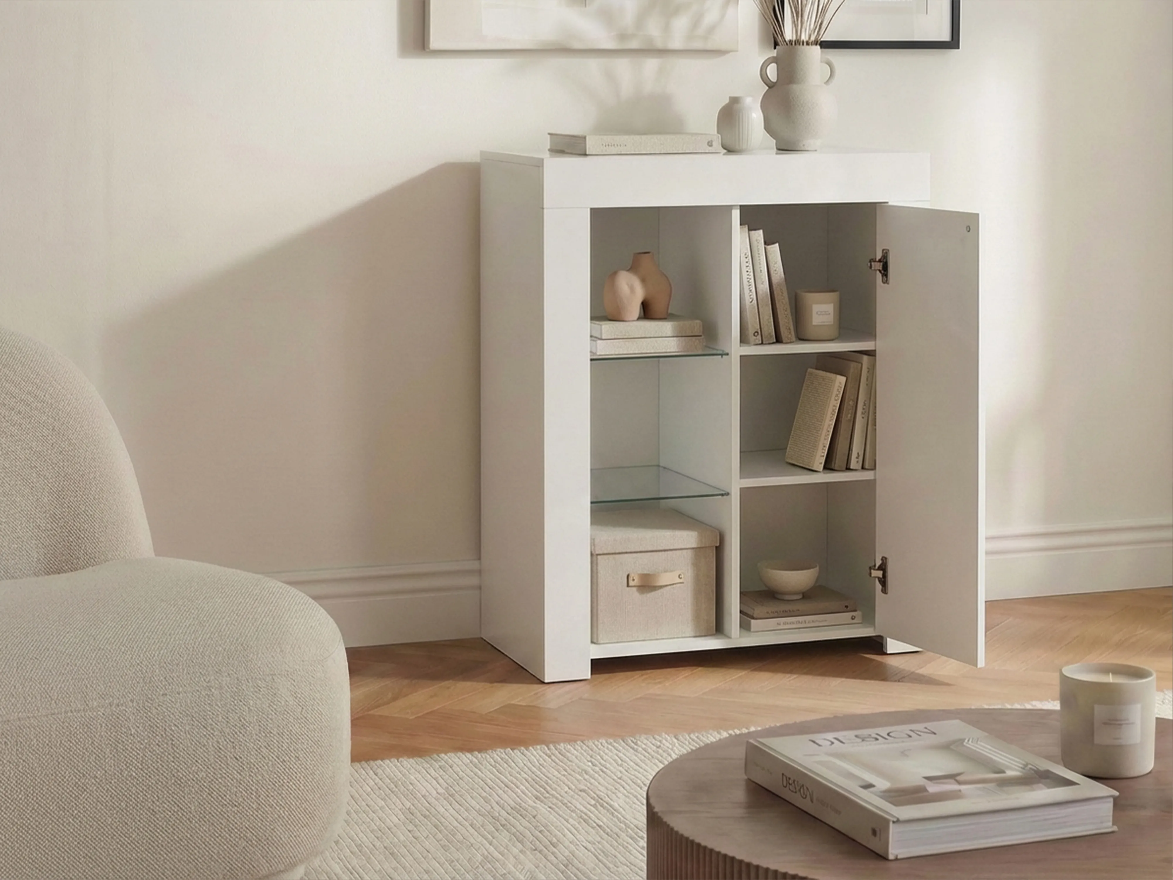 Dressoir met LED KAMLOOPS Wit