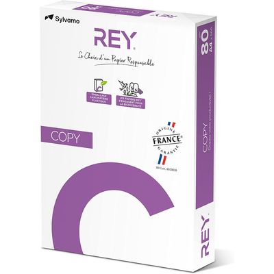 Rey Copy - Papier blanc - A4 (210 x 297 mm) - 80 g/m² - Ramette de 500 feuilles