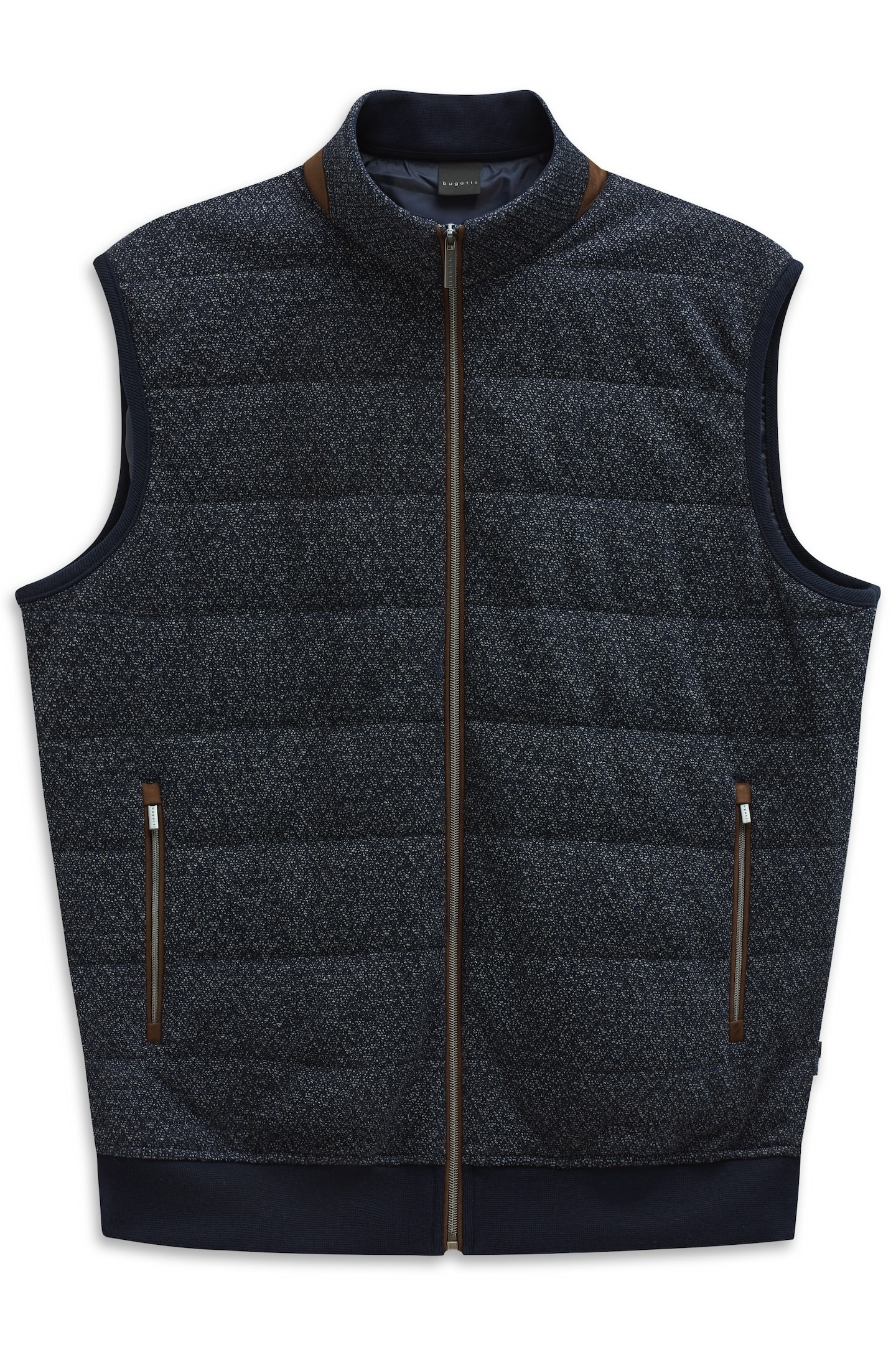 bugatti Sweatweste »Regular Fit« mit Stehkragen und aus reine Baumwolle