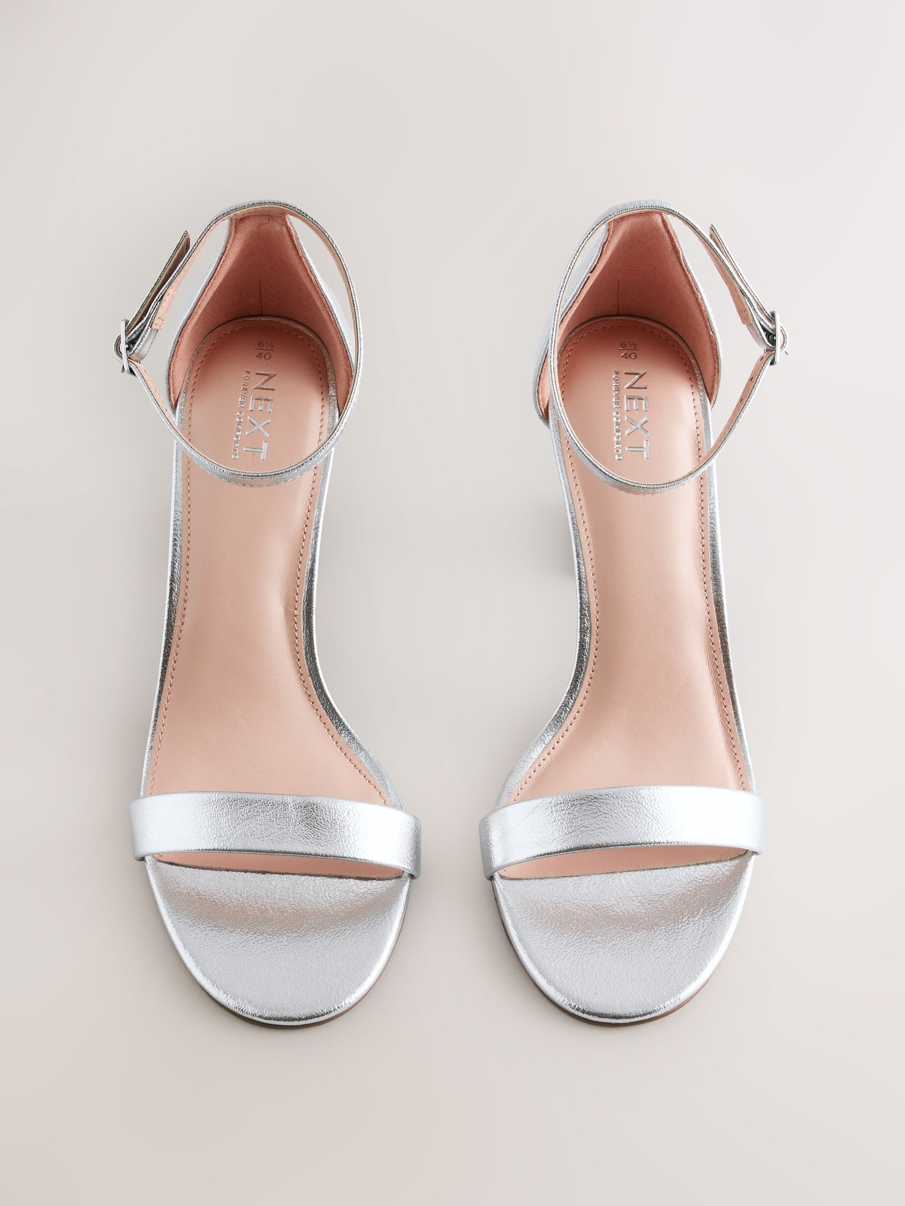 Zilver - Sandalen met blokhak