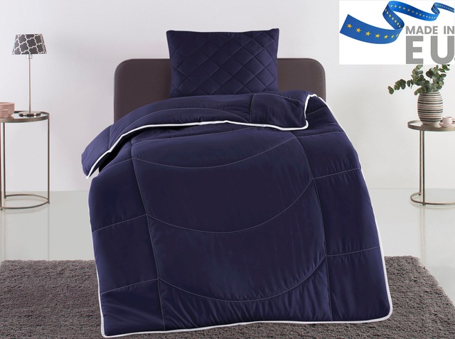 my home Steppbett + Kopfkissen »Microlux , Bettdecke 135x200 cm, 155x220 cm« Set mit Kissen 40x80 cm, 80x80 cm, Sommer, Herbst, Winter in 4 Farben