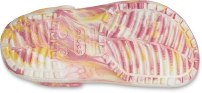 Crocs Classic Glow Marbled Kids Sandaler, Daylily/Multi