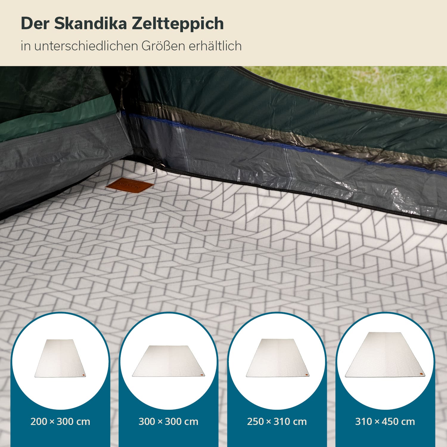 Skandika polyester fleece tenttapijt - 200 x 300 cm