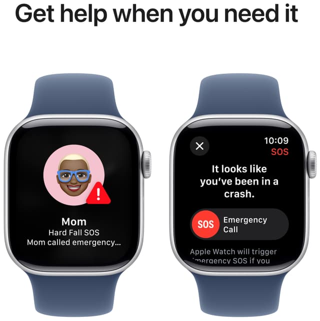 Apple Watch S10 46mm GPS (Silver Alu/Denim sportsrem) M/L