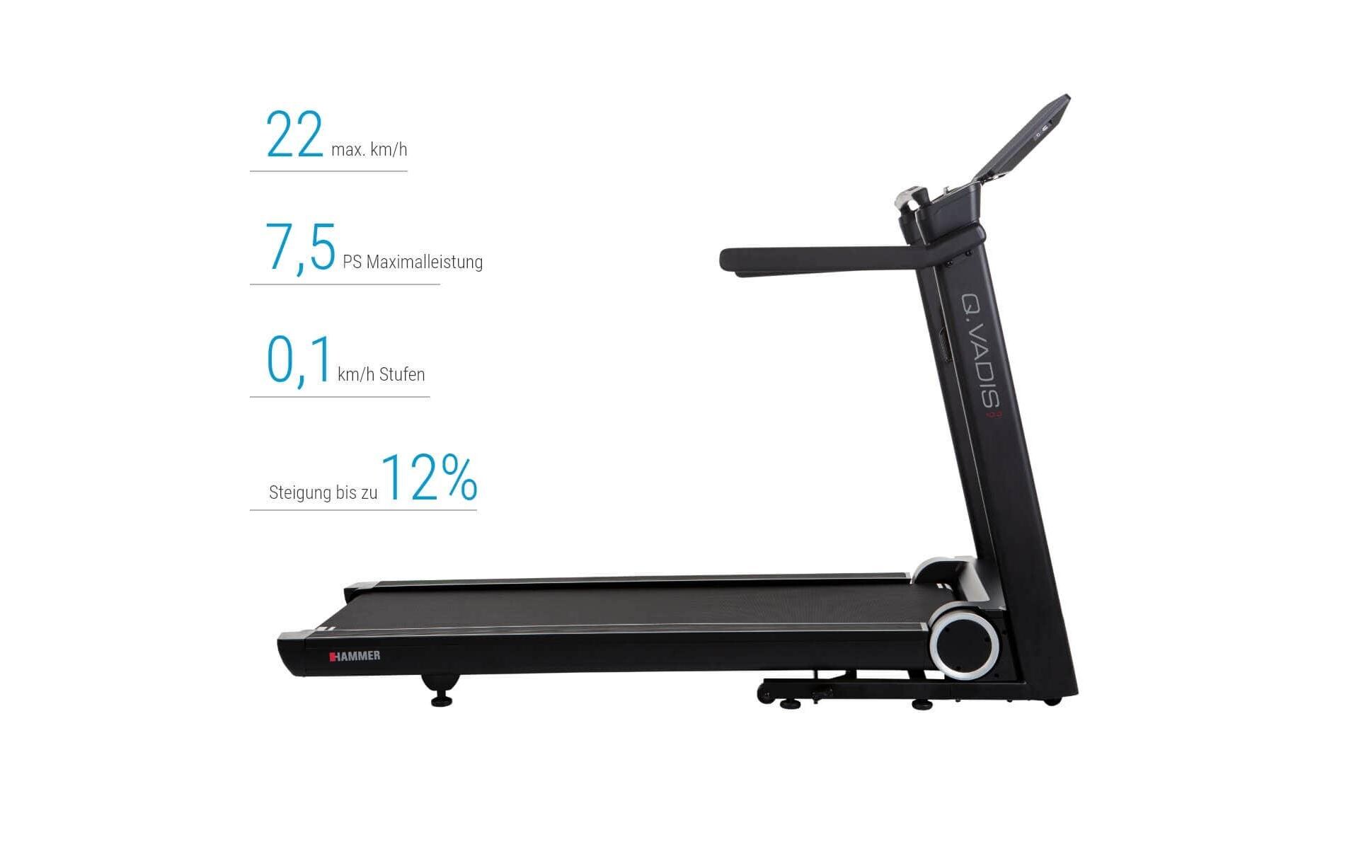 Laufband Q. Vadis 10.0<br>Modernes Laufband mit integriertem Display