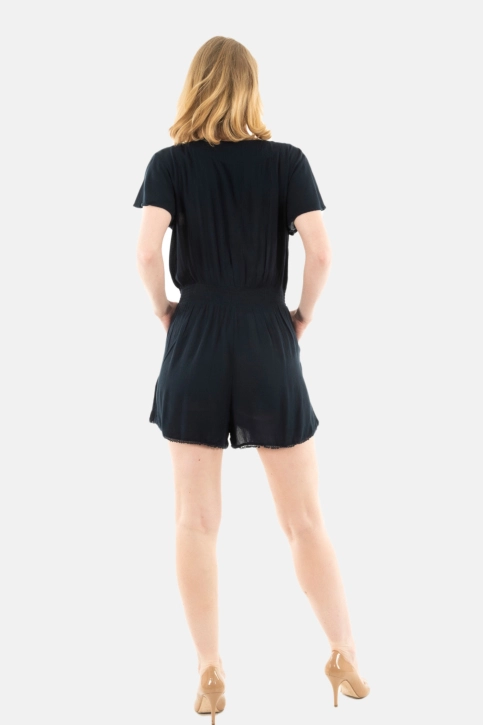 Robe superdry short sleeve beach playsuit 98t eclipse navy