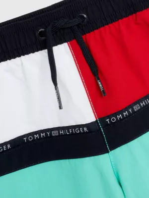 Calções de banho Hilfiger de comprimento médio com a bandeira