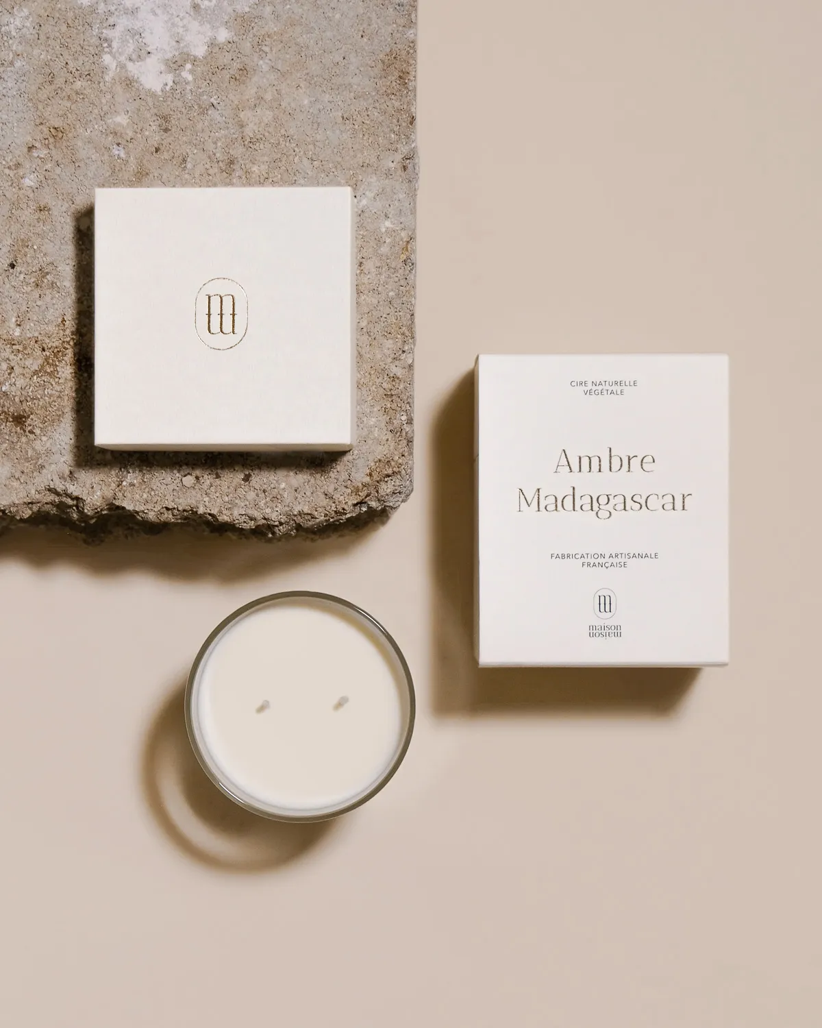 Bougie parfumée Ambre Madagascar 220g Maison Maison Paris