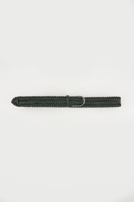 Ledergürtel, geflochten, Metallic-Schließe