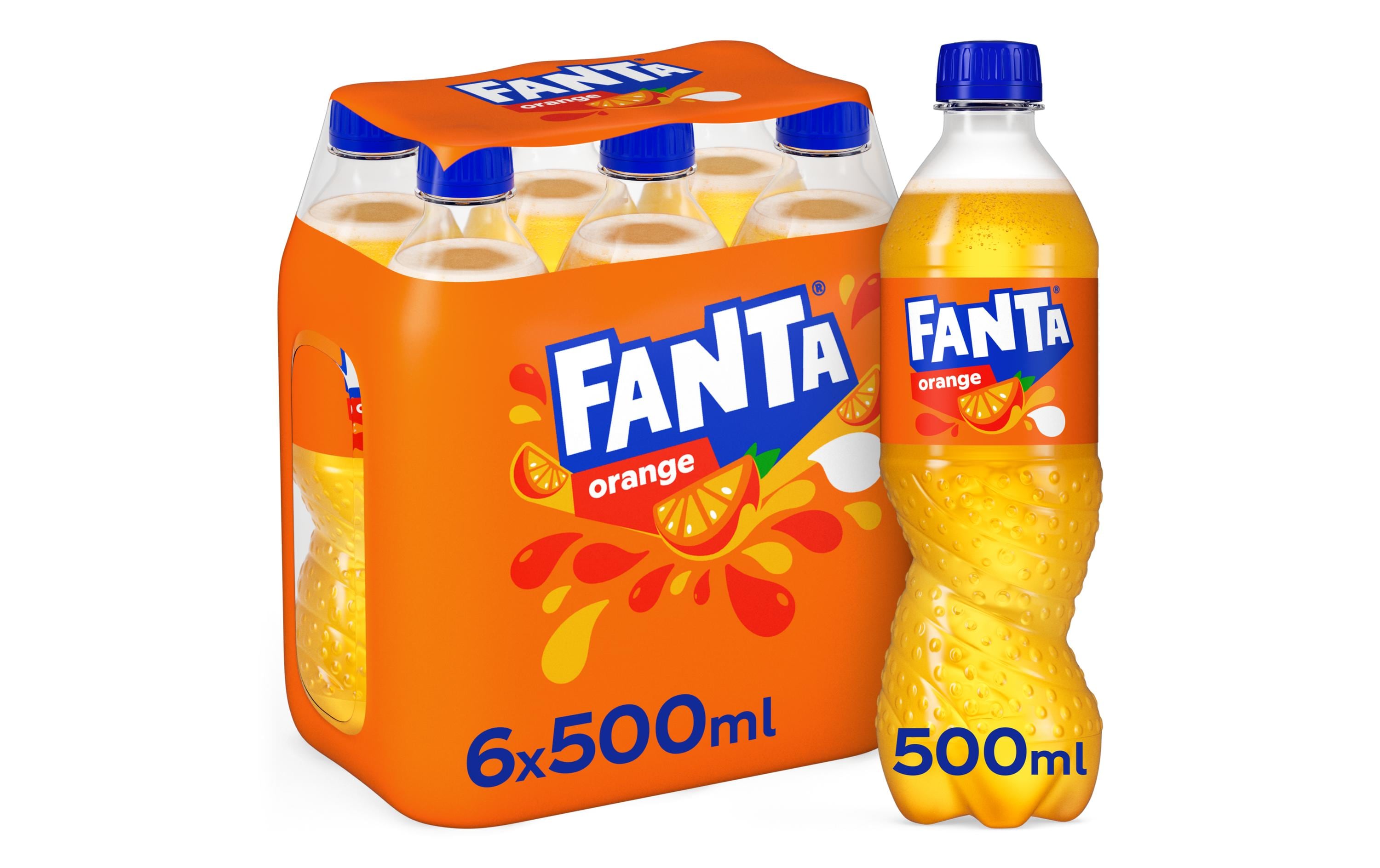 Soft-Drinks Orange 6 x 0.5 lKohlensäurehaltiges Erfrischungsgetränk mit Fruchtgeschmack