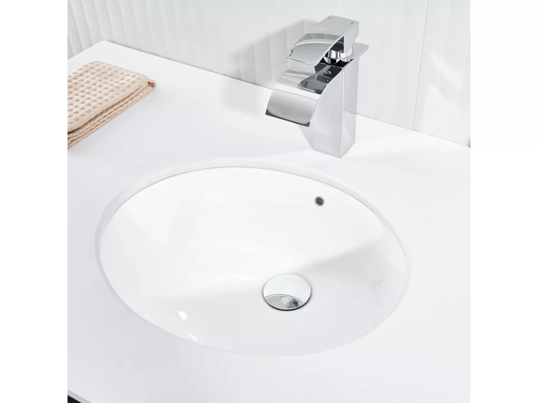 Auralum max Bonde de Lavabo Universelle avec Trop-Plein,Valve Pop-Up pour lavabo-Bonde d'écoulement en laiton (Chromé, avec Panier à Crépine)
