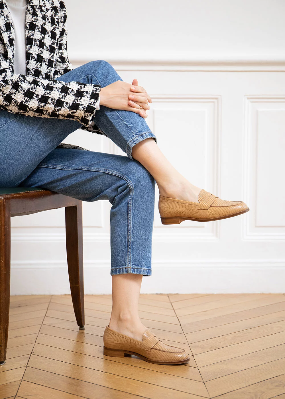 MOCASSIN ROMA LEZARD BEIGE