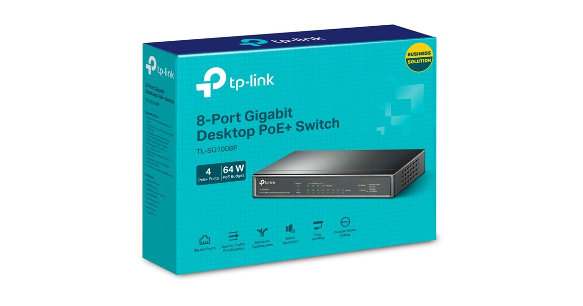 TP-LinkTL-SG1008P switch  (Zwart, PoE)