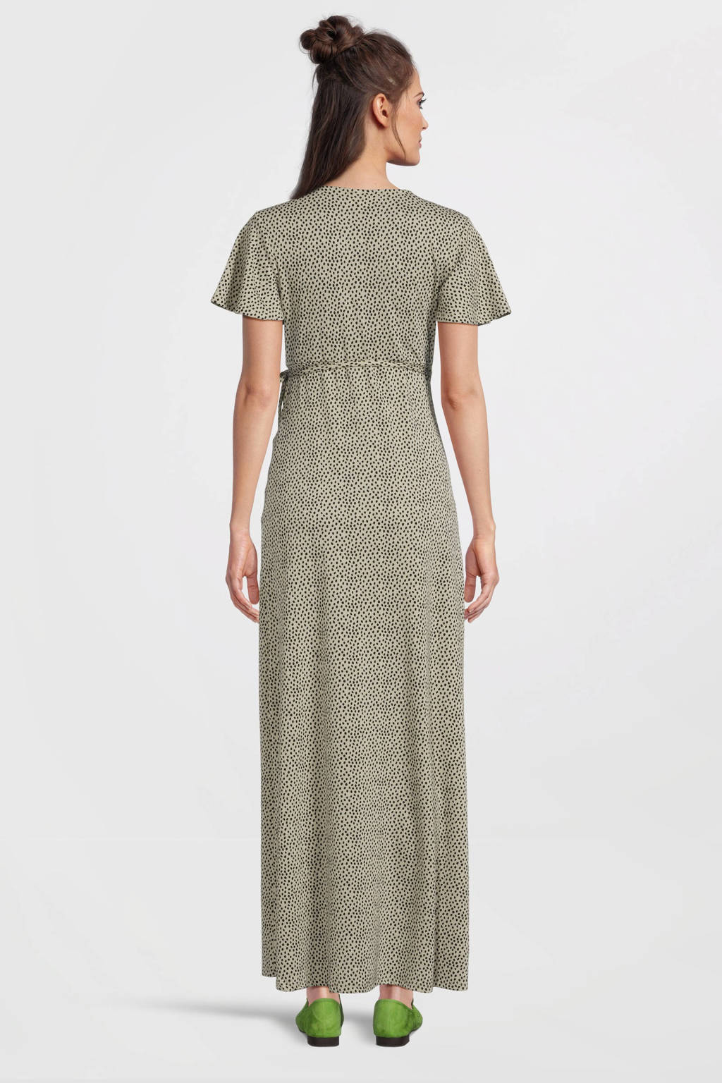 ONLY MATERNITY zwangerschapsjurk OLMPAULINE met stippen ecru/zwart