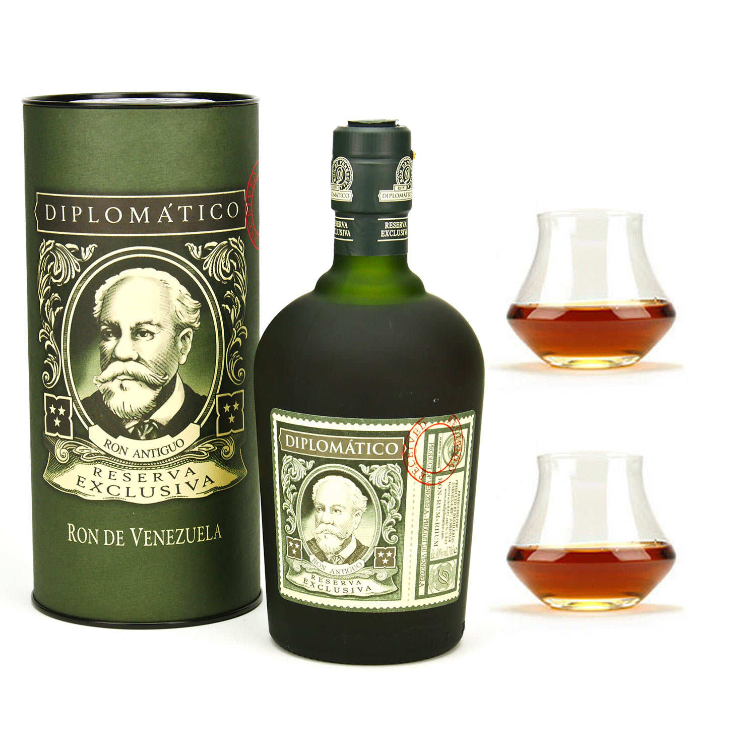 Diplomatico Reserva Exclusiva - Rhum du Venezuela 40% et ses 2 verres