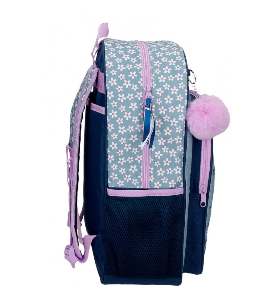 Disney Mochila Escolar Minnie Style azul -30x40x13cm-
