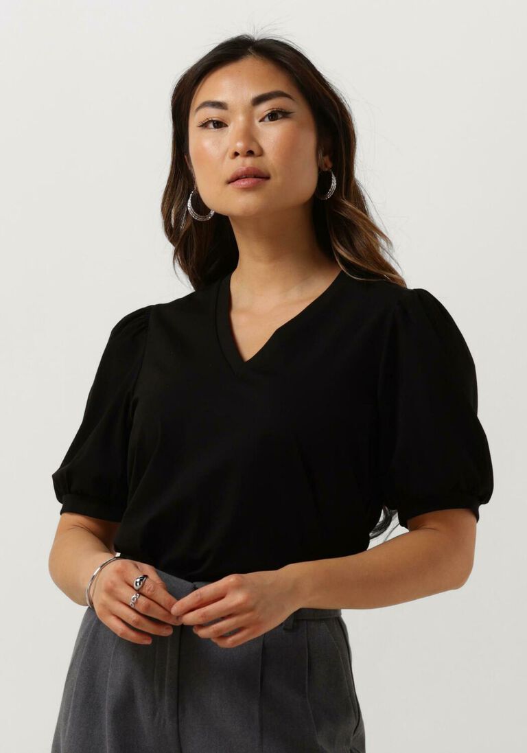 OBJECT zwarte object top objcaroline s/s top