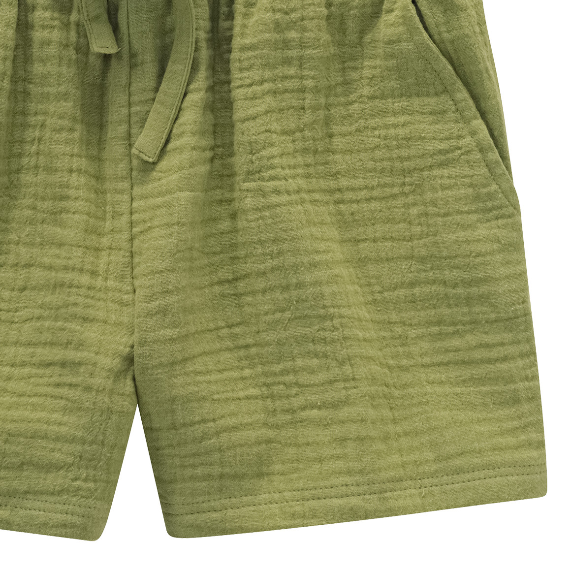 Jonas Nielsen Mädchen Musselin-Shorts aus Bio-Baumwolle hellgrün