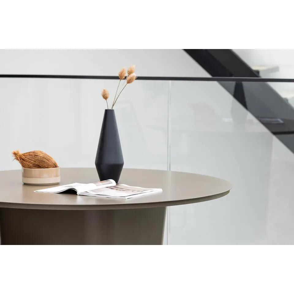 Tuintafel Bruin Metaal - Ø120x75cm - Santa