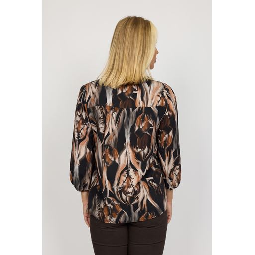 2-Biz Sanitta Bluse, Black Tulip, XL