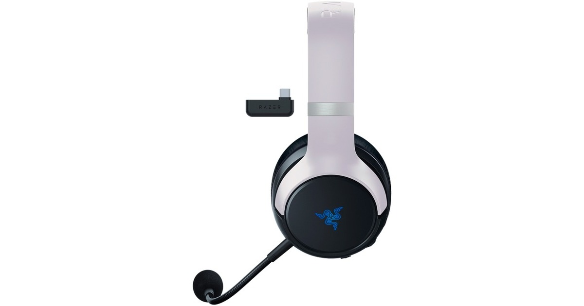 RazerKaira Pro for PlayStation over-ear gaming headset  (Wit/zwart, Pc, PlayStation 4, PlayStation 5, RGB leds)