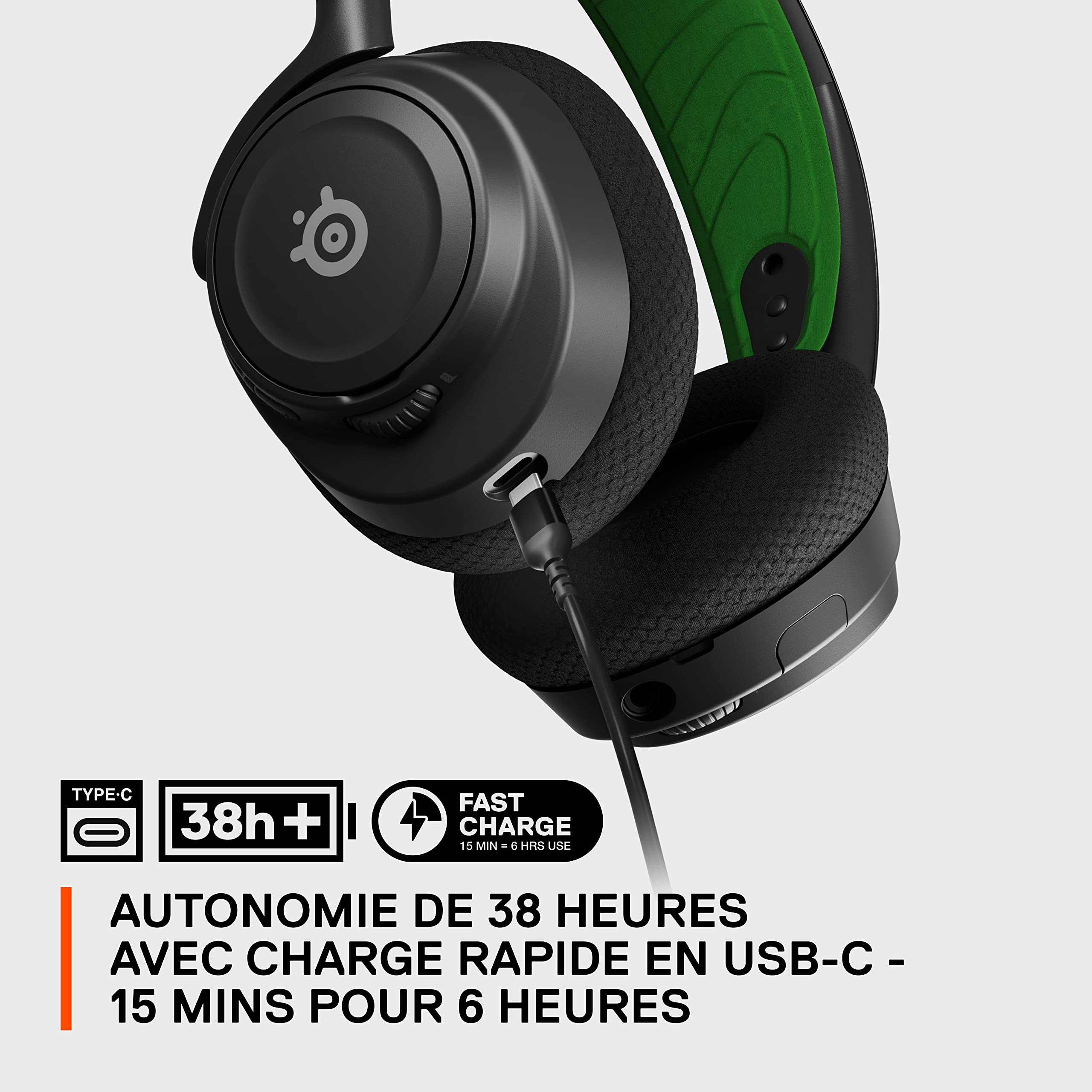 SteelSeries Arctis Nova 7X – Casque de jeu Wireless – Multi-System Gaming & Mobile – Système Nova Acoustic – 2.4 GHz & Bluetooth Simultané – Batterie 38 h – USB-C – Xbox Series X|S, PC, PS5, Switch