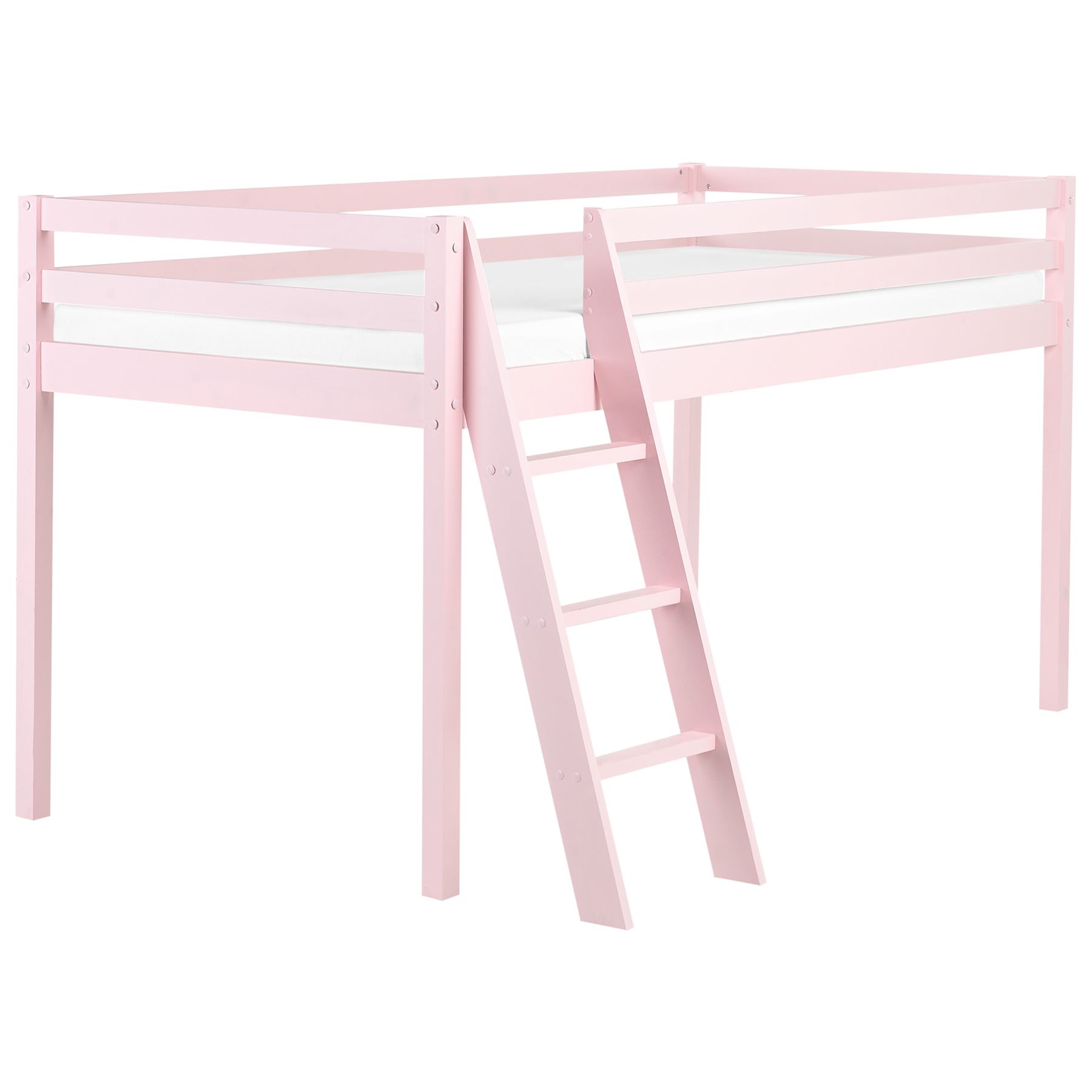 Beliani - ASCOUX - Kinderbed - Roze - 90 x 200 cm - Dennenhout
