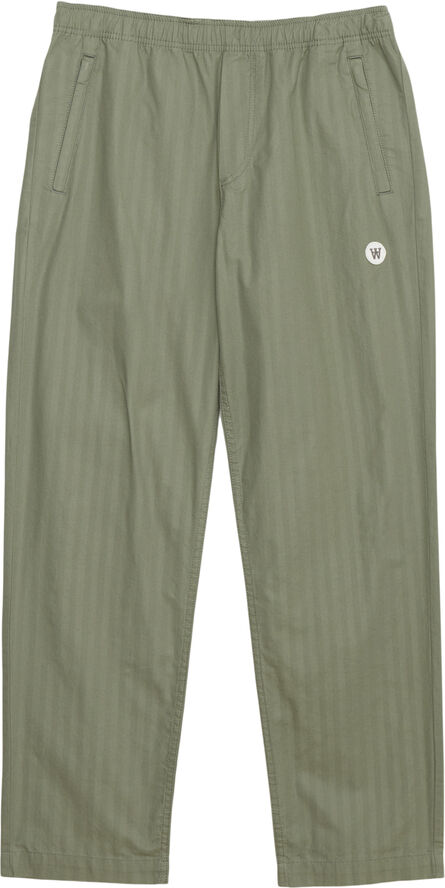 Wood Wood WWLee herringbone trousers Olive