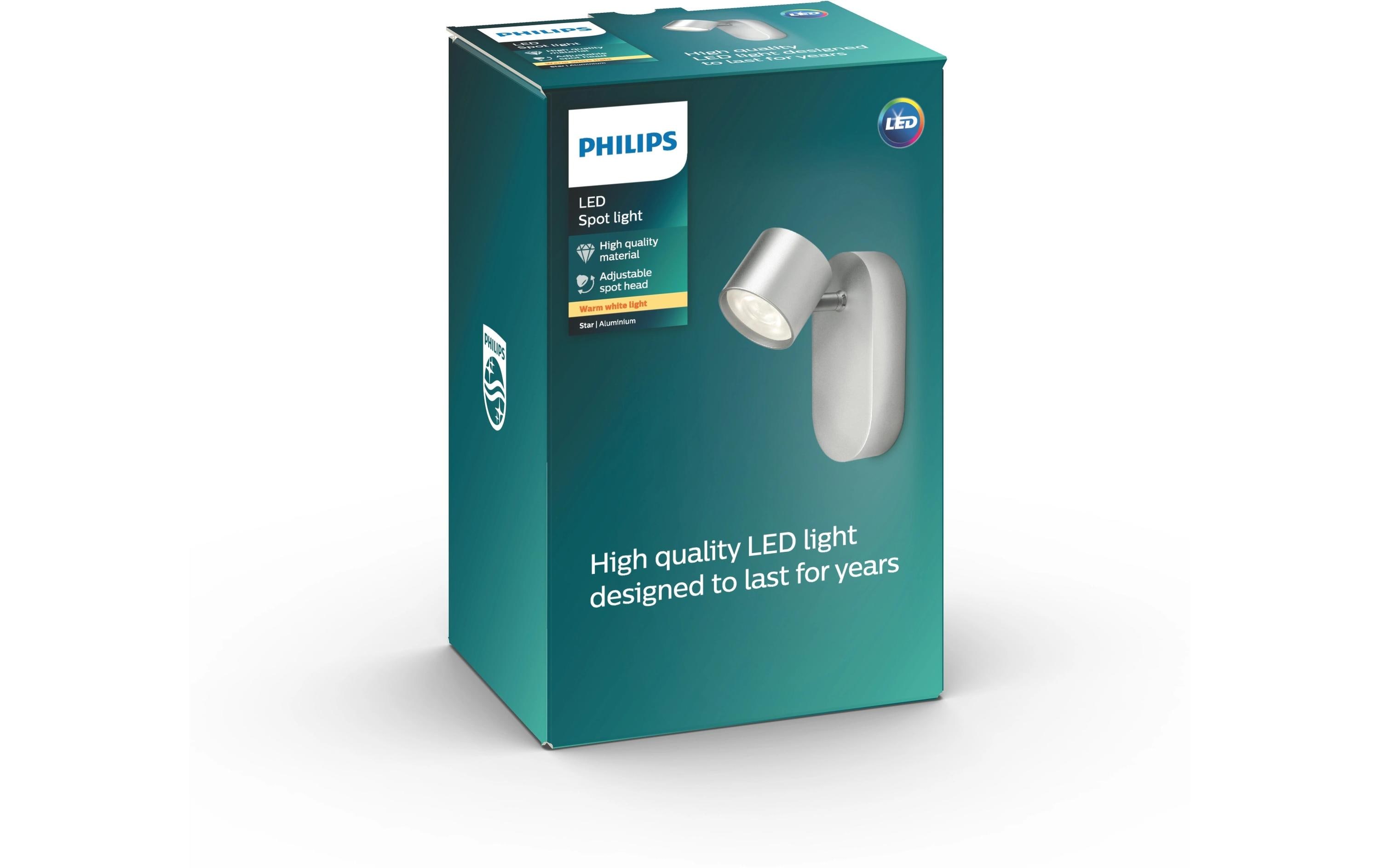 Aufbauspot Star, 4.5 W, 500 lm, 2700 K, SilberAufbauleuchte mit beweglichem Leuchtenkopf