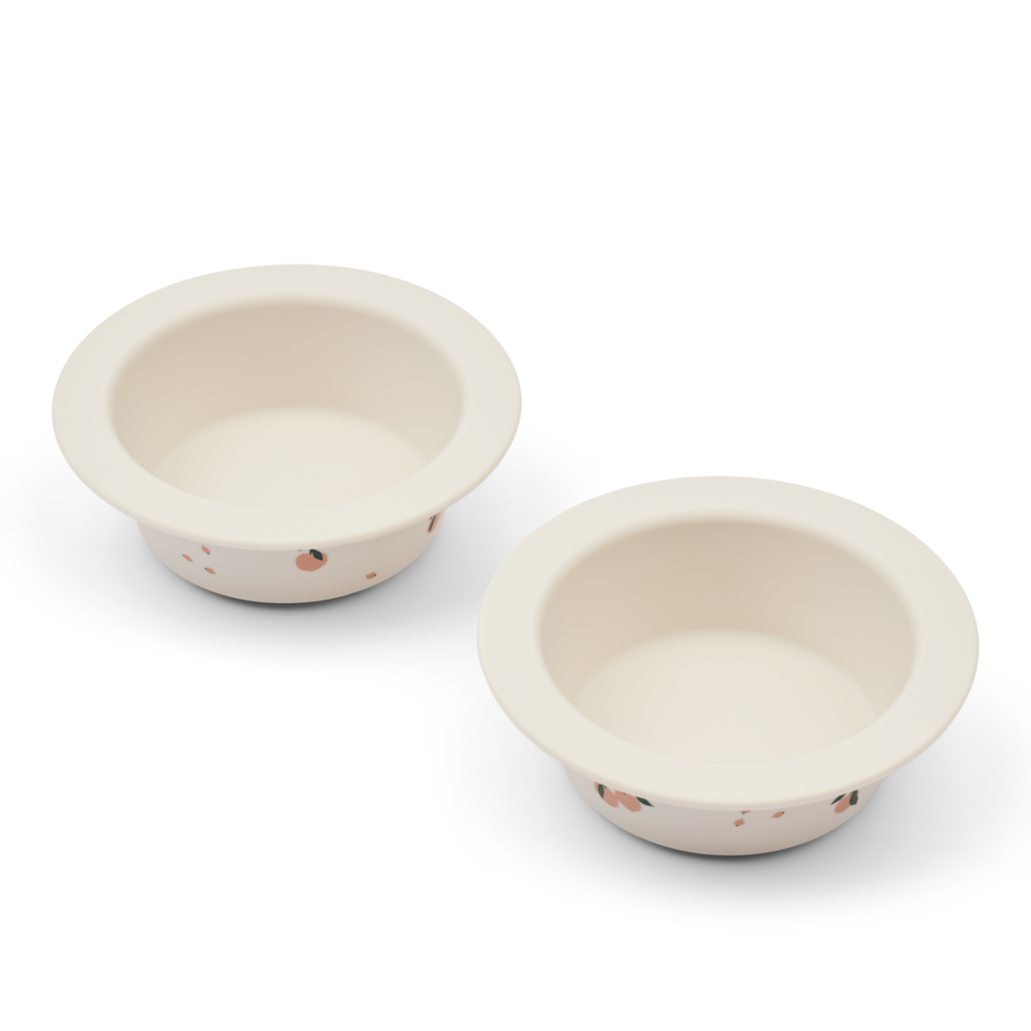 Liewood | Peony Printed Suction Bowl 2-Pack | Peach / Sea shell
