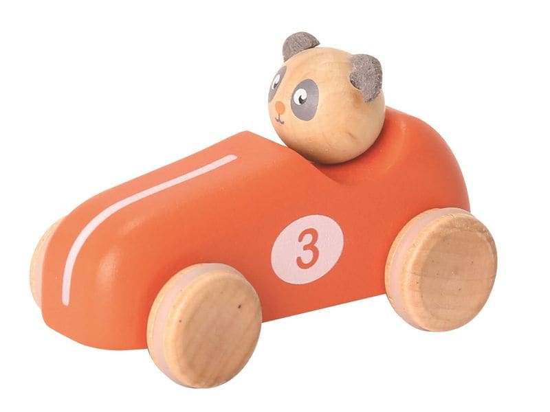 Spielba Holzspielwaren Rückzugautos Bär und Panda assortier Spielspass auf Rädern