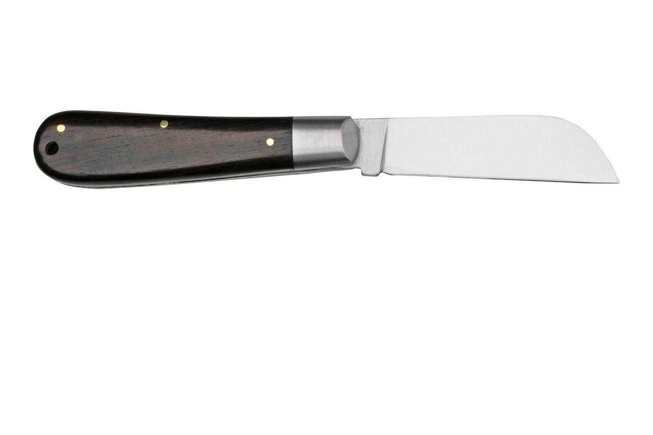 Otter Anchor Knife 173 m.L. Large Carbon, Grenadilla, Brass Anchor, zakmes