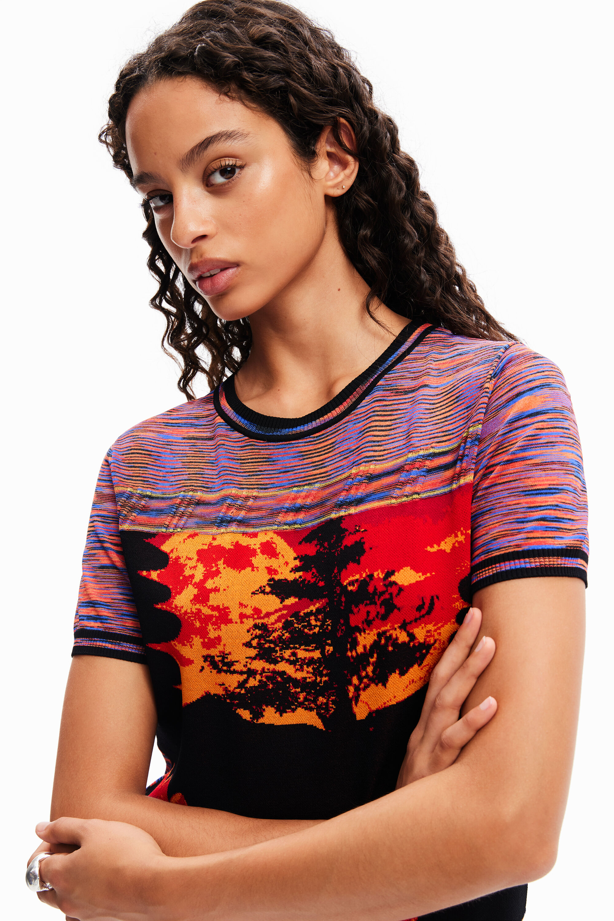 T-shirt maille paysage