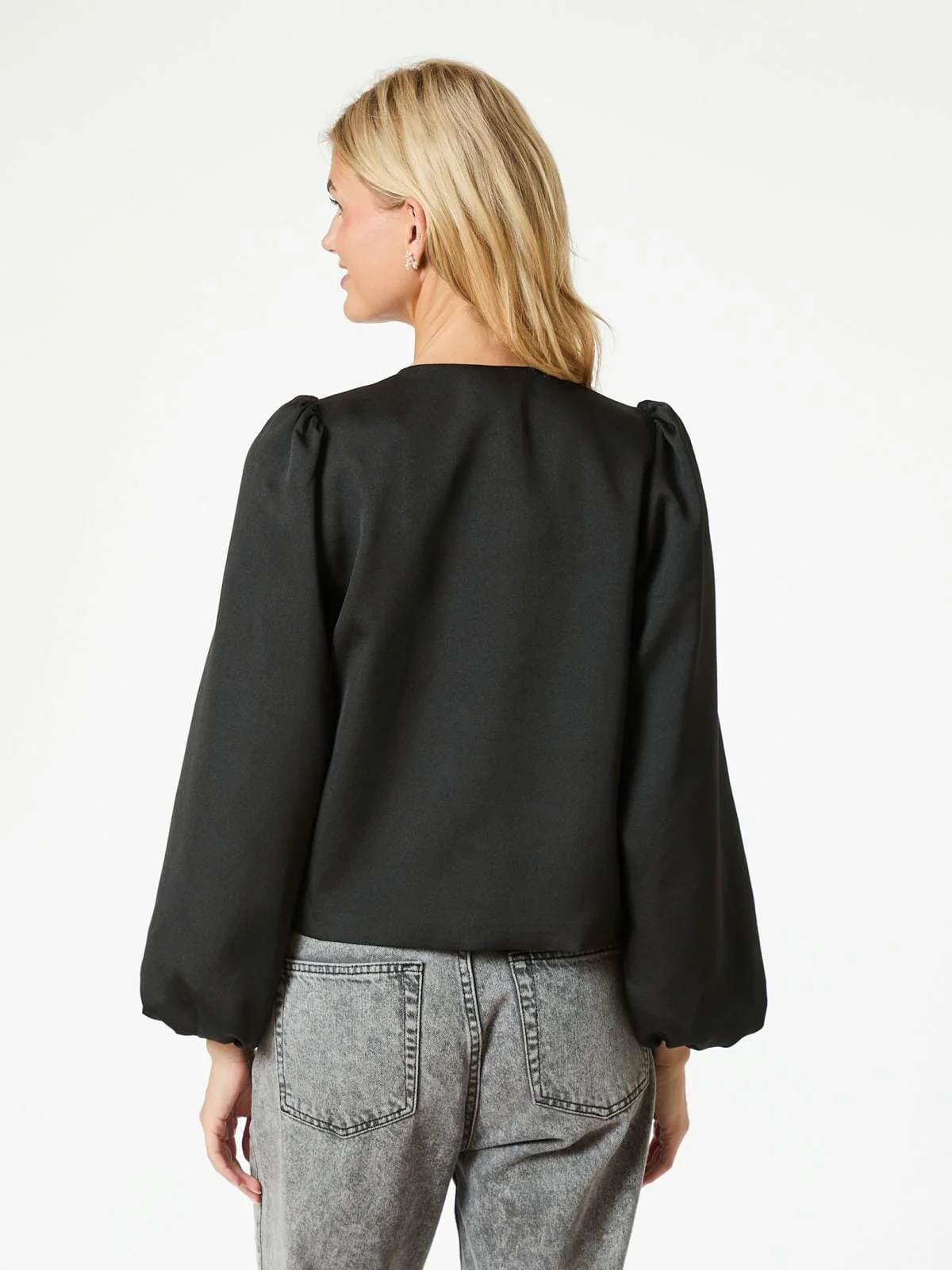Neo Noir Daliska Dull Satin Blouse black