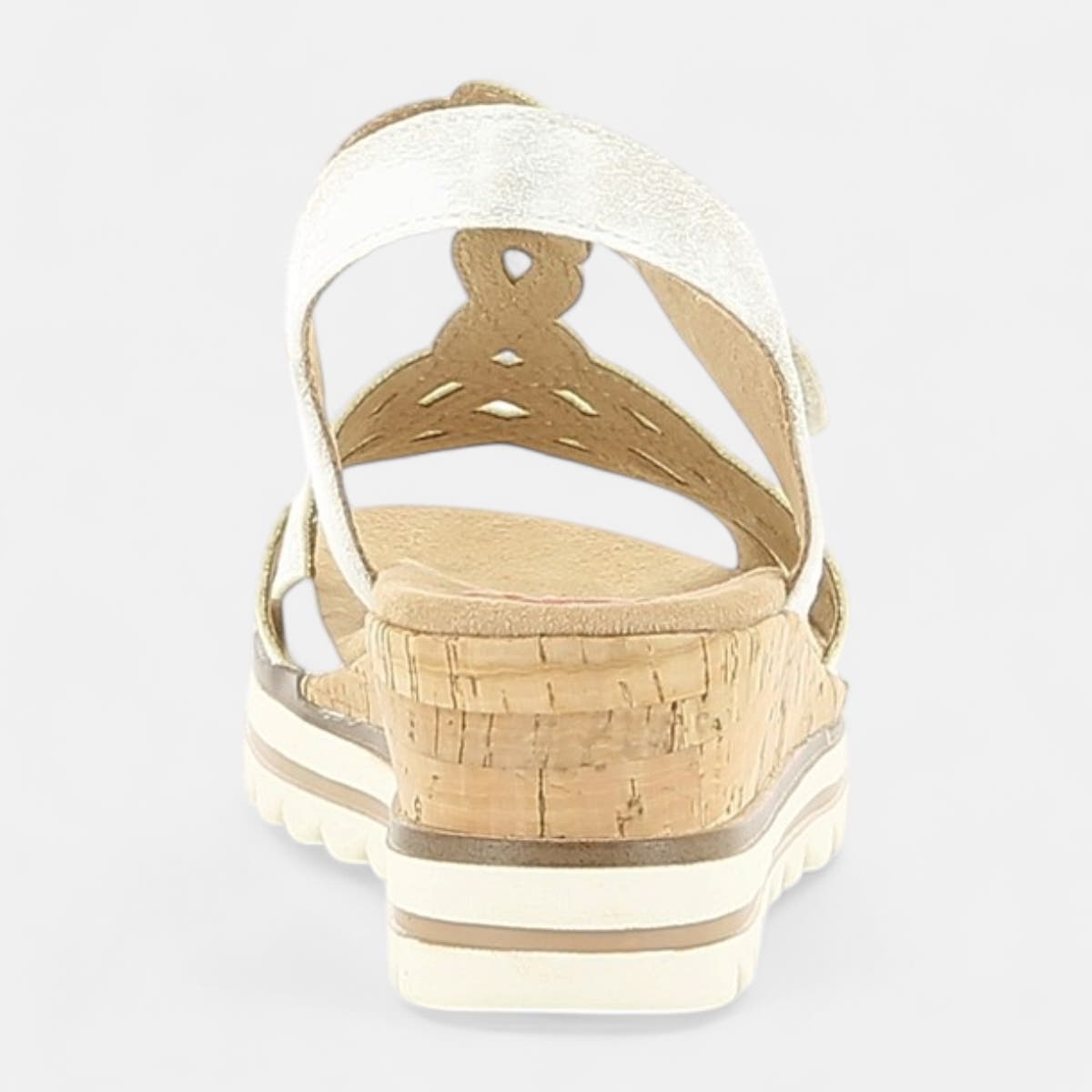 Sandales à talon compensé Femme blanc