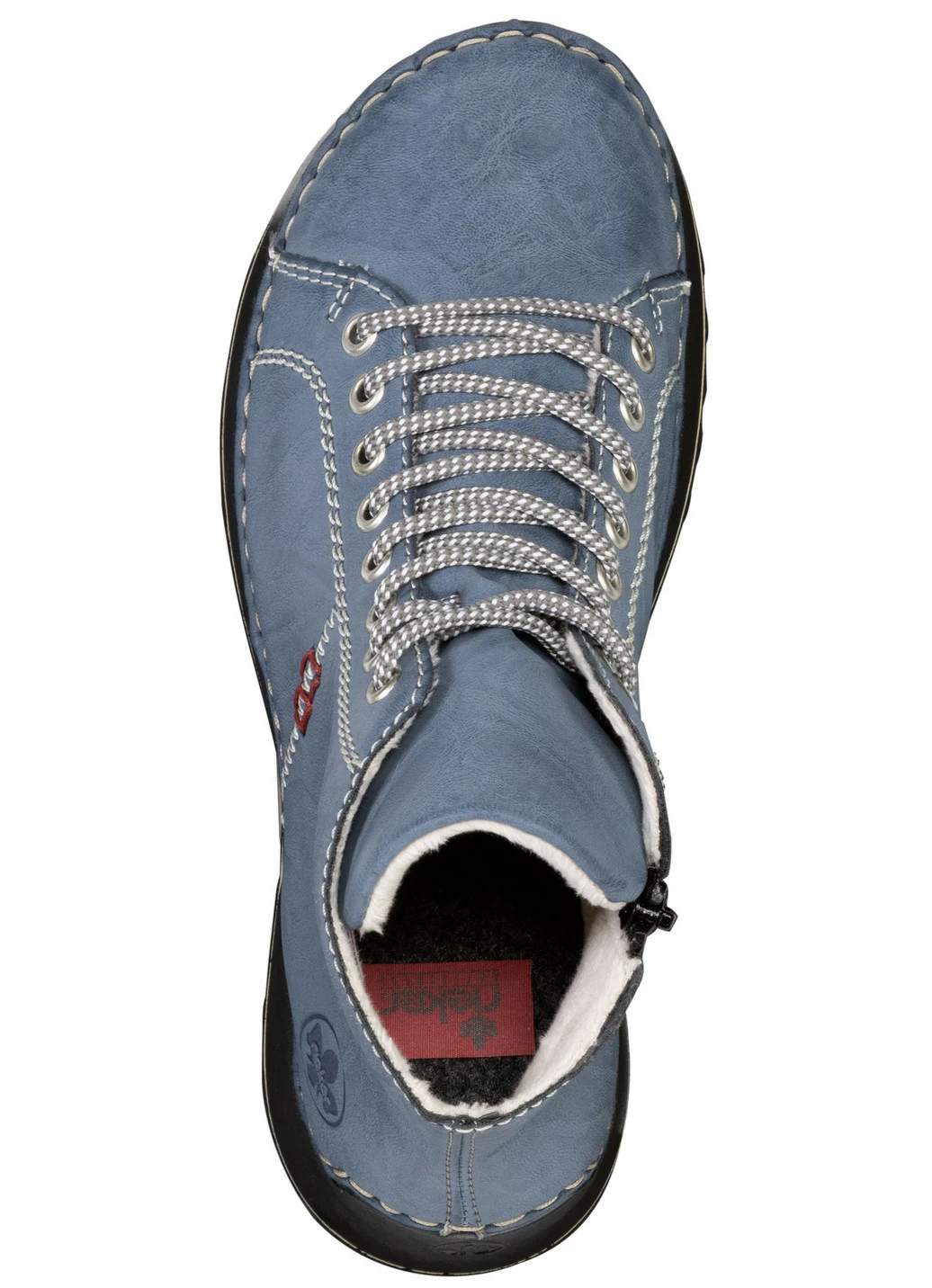 Rieker Schnür-Bootie mit Knitter-Optik