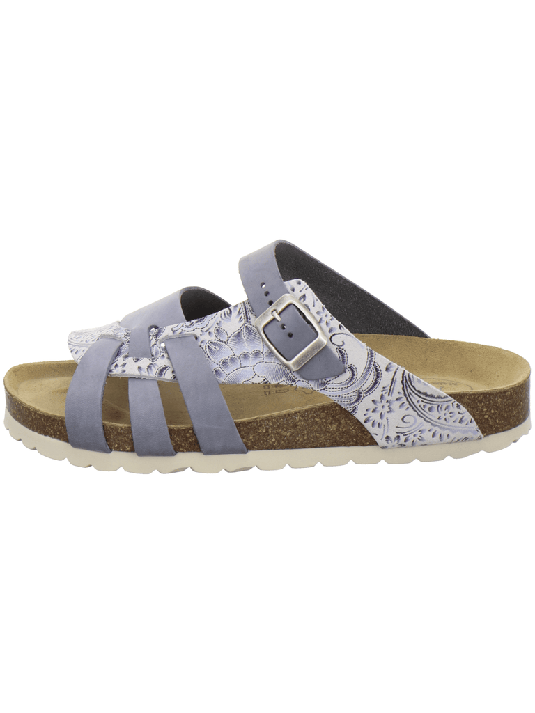 Pantoletten Damen Kralle aqua