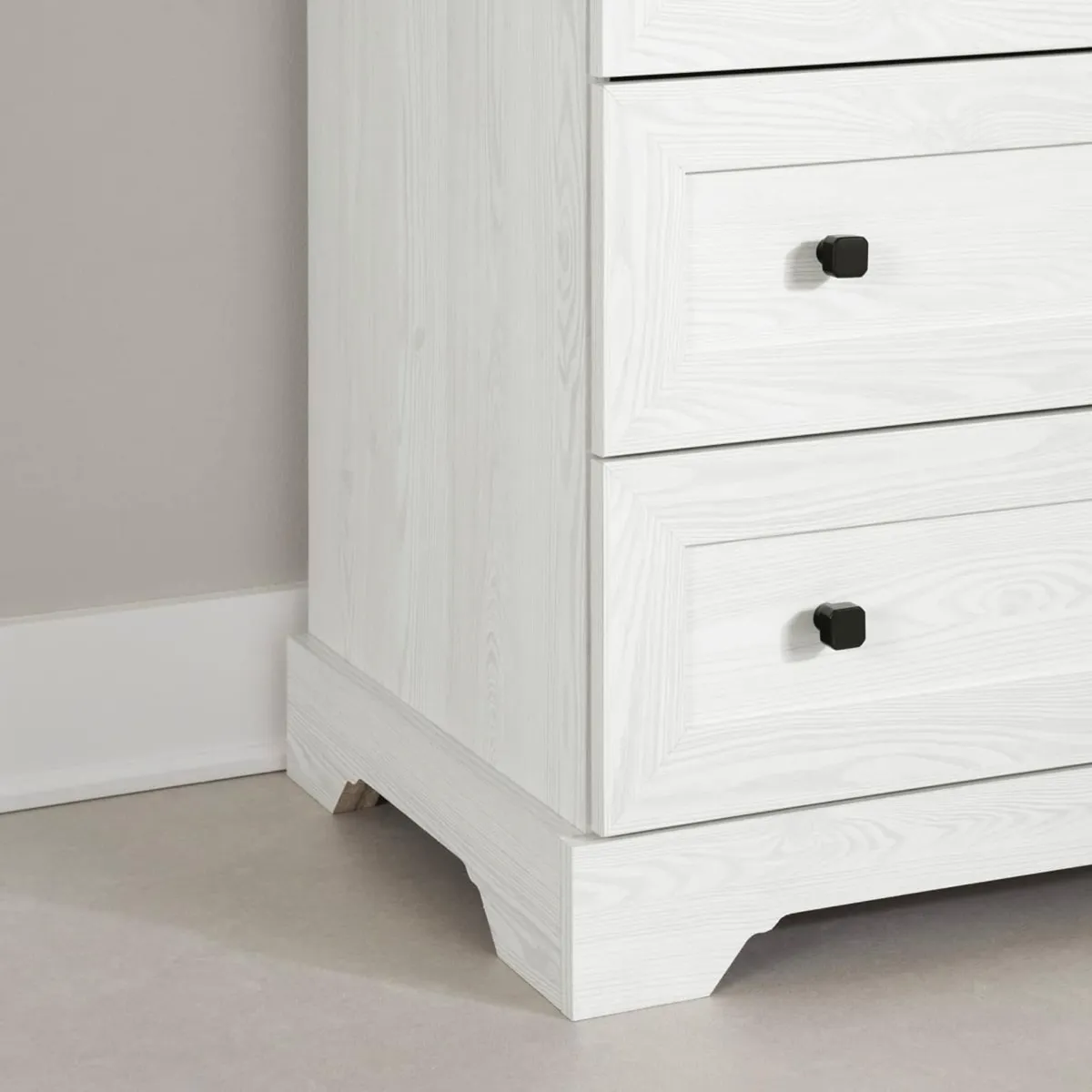 South Shore Commode 4 Tiroirs - Hazen Pin blanc