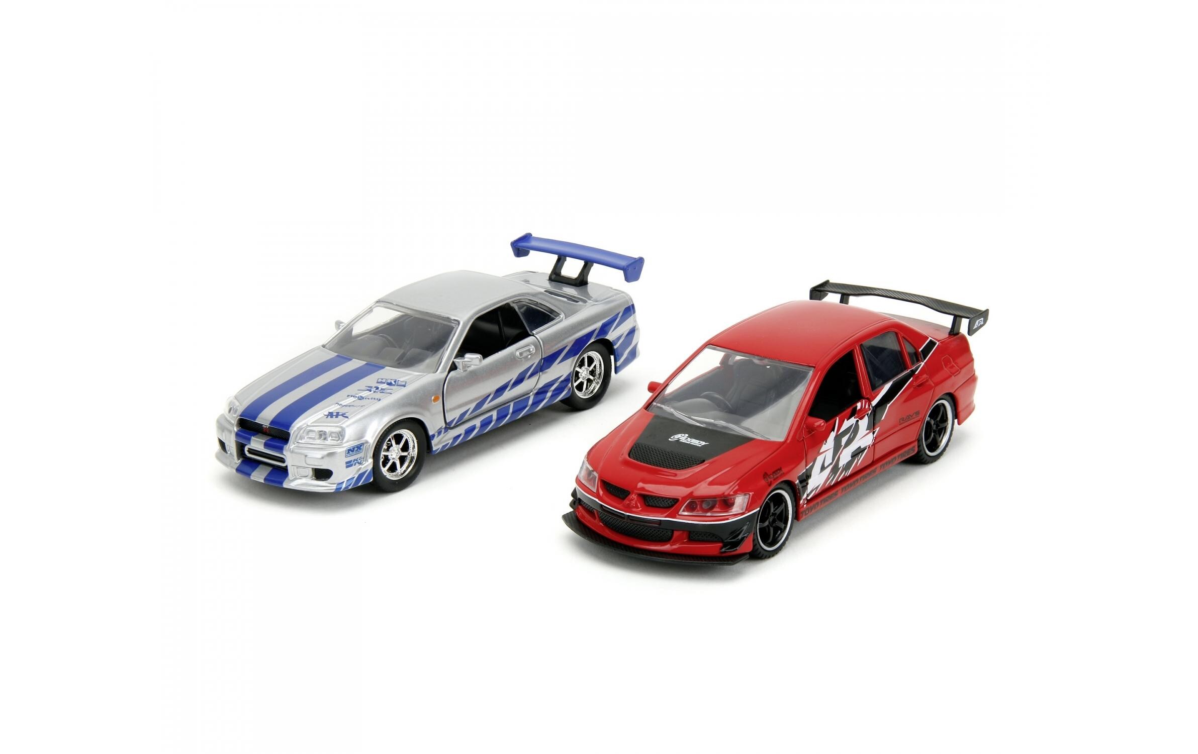 Fast & Furious Twin Pack Wave 4/2 1:32Fast & Furious Modellautos: Mitsubishi Lancer Evolution IX & Brian's Nissan Skyline GT-R (BNR34)
