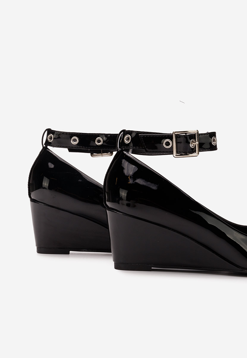 Chaussures à plateforme noirs Alyssa