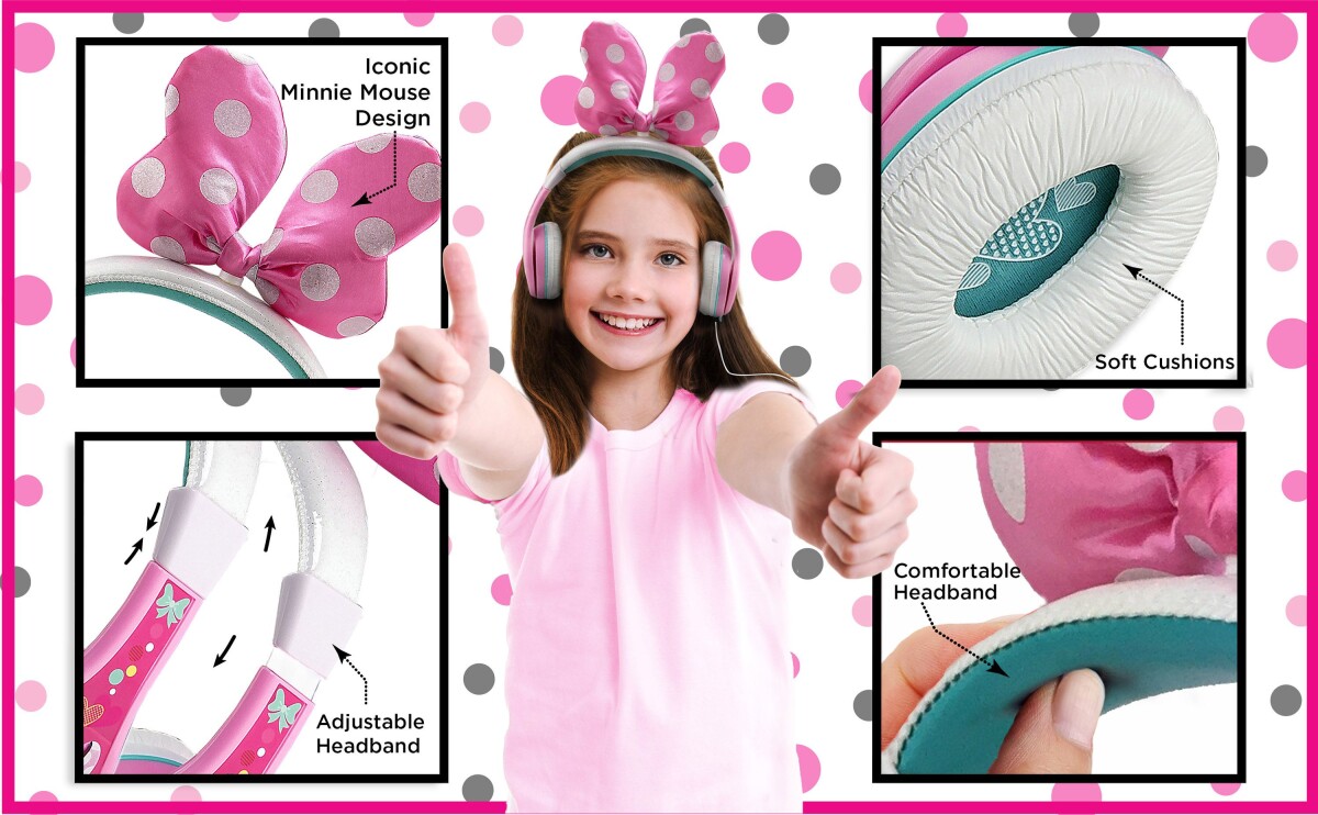 Minnie Mouse Over-Ear Høretelefoner Med Volume Limiter