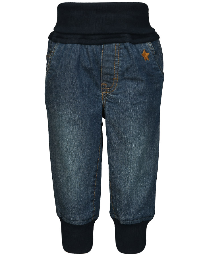 Jeans-Hose BASIC mit Ripp-Bündchen in middle blue