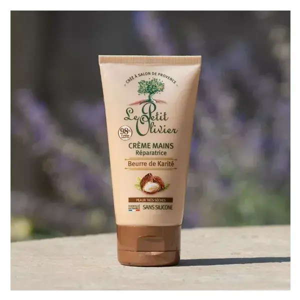 Creme para as mãos reparador com manteiga de karité Le Petit Olivier 75ml