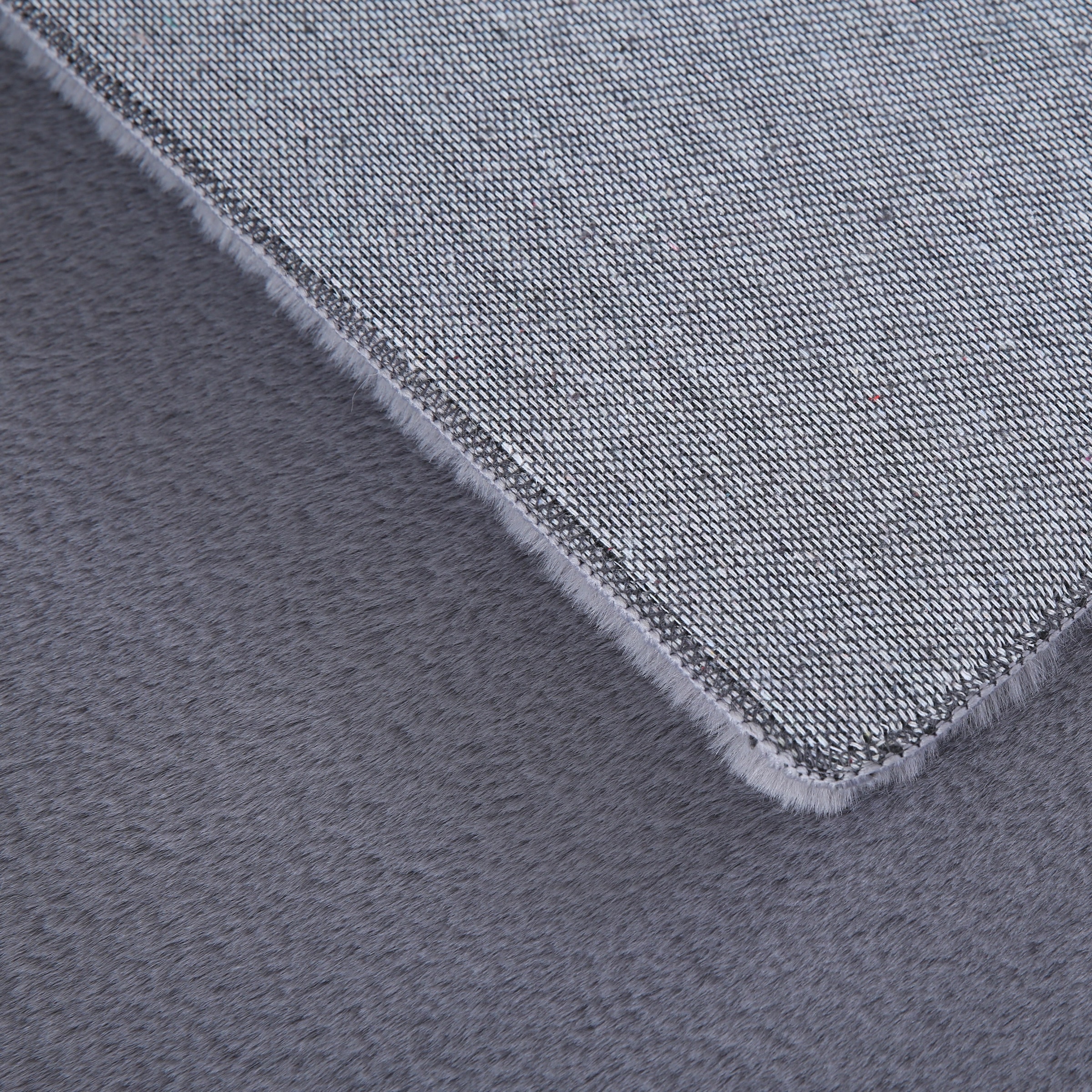 Ayyildiz Teppiche Hochflor-Teppich »POUFFY 5100« rund 20 mm Höhe Läufer, weicher glatter Softflor, Kaninchen Fell Haptik, waschbar
